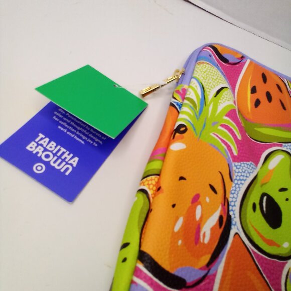 Tabitha Brown Target 15” Tech Sleeve Laptop Tablet Colorful Fruit Print NEW - Picture 7 of 14